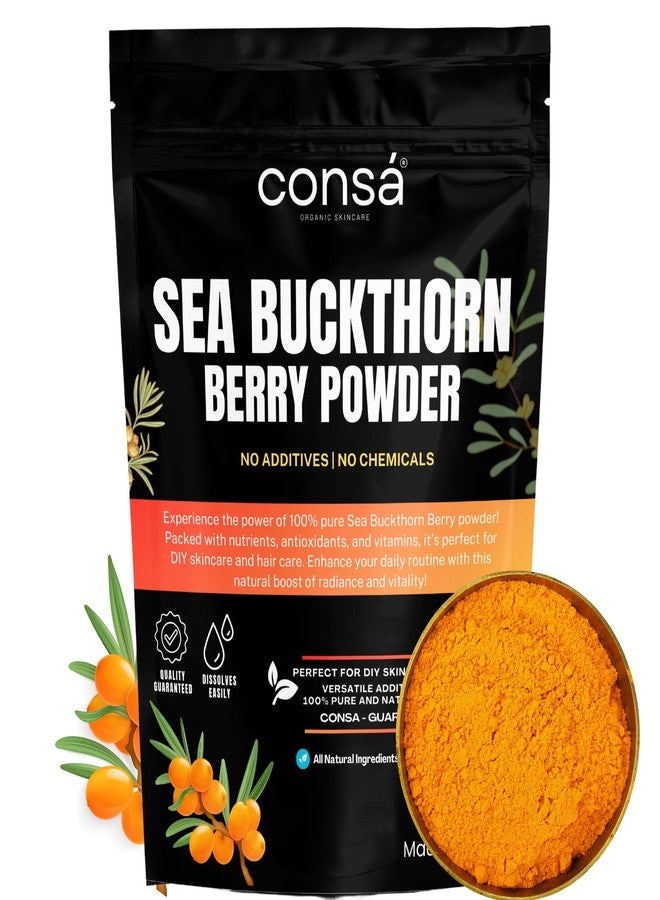 CONSA Organic Sea Buckthorn Berry Powder - 100% Pure Sea Buckthorn Powder - Source of Various Vitamins & Minerals (100 Gram) - Image 1